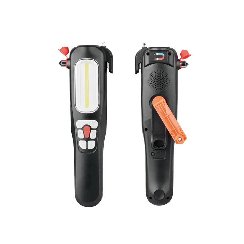 Luz de trabalho de emergência multifuncional para carro 7 em 1 com martelo de escape