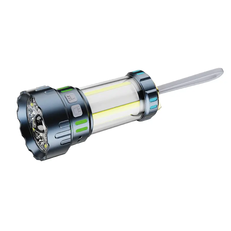 Lanterna multifuncional recarregável com saída USB