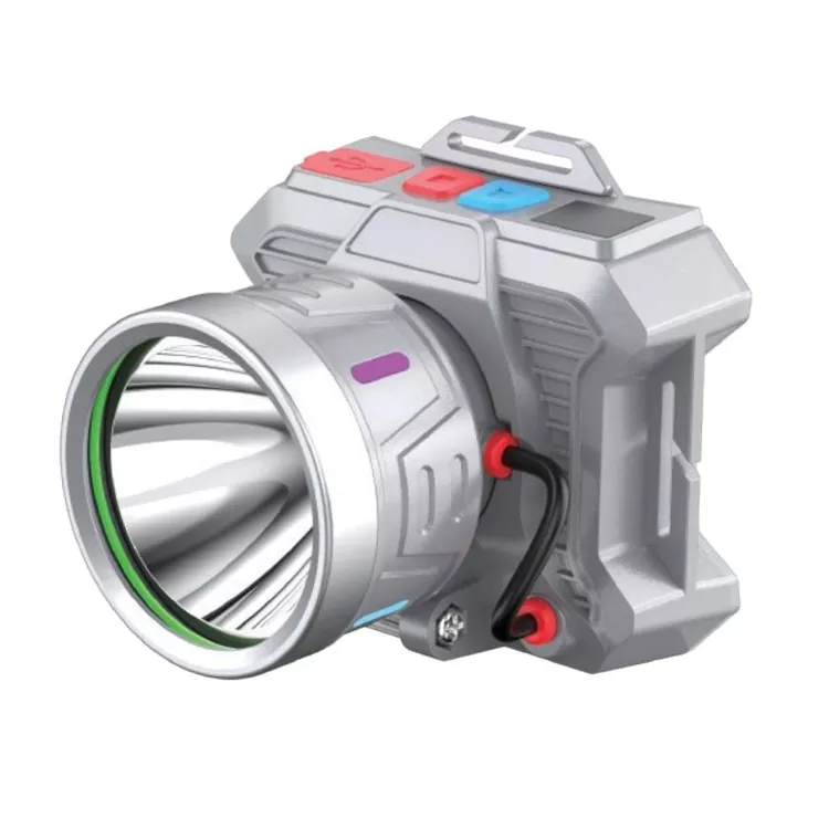 Farol laser branco recarregável com alça ajustável